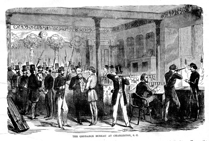 On January 11, 1861, a Confederate South Carolina demanded that Major Anderson surrender Fort Sumter to their state. He refused. In Charleston, men prepared for a fight.