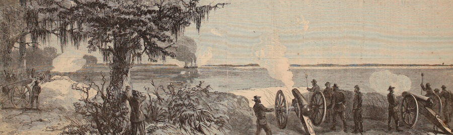 On December 10, when Sherman approached the outskirts of Savannah, his men encountered 10,000 entrenched Confederates commanded by William J. Hardee. Union batteries soon engaged with Confederate gunboats on the Savannah River, including the ship Resolute, shown above. 