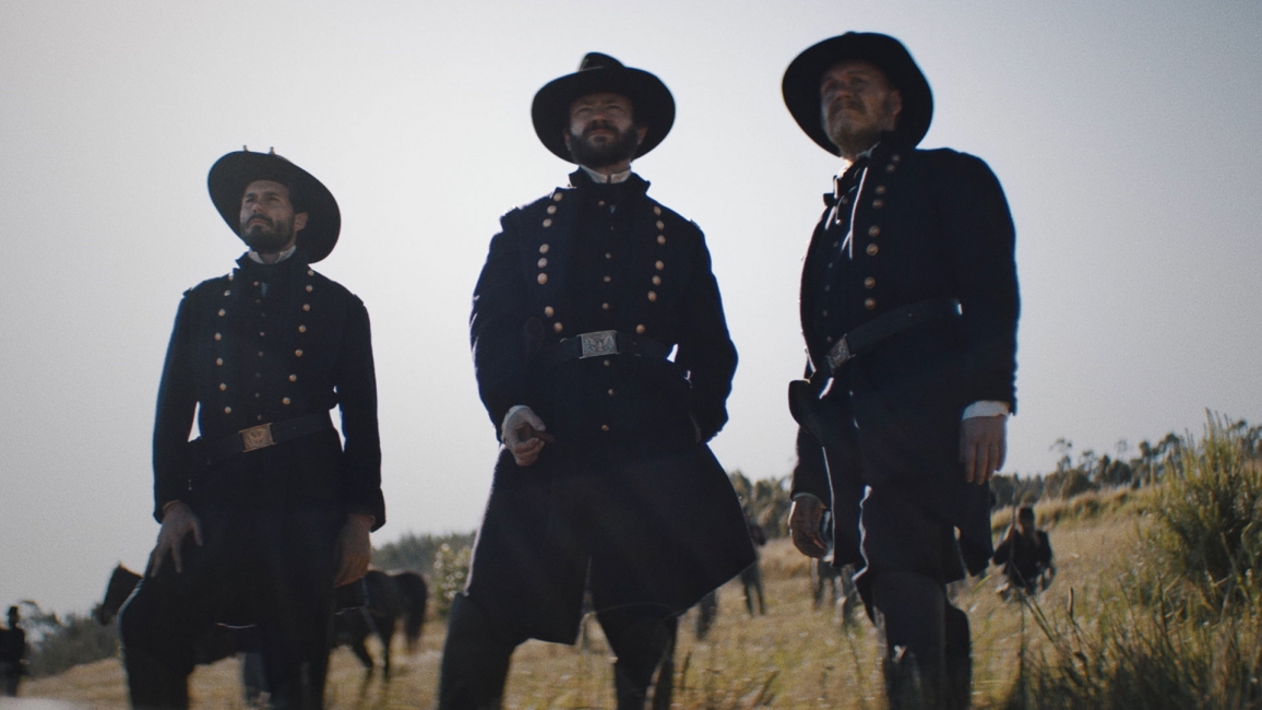 Ulysses S. Grant (center) in a scene from History Channel's "Grant"