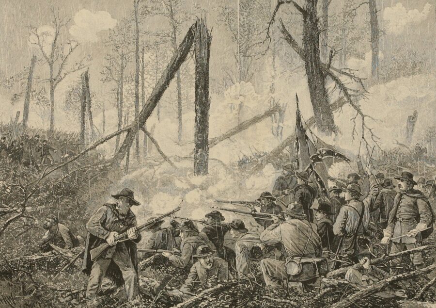 "Battle of New Hope Church—'The Hell Hole.' May 25, 1864. 'New Hope' ... from the bloody fighting there for the next week, was called by the soldiers 'Hell Hole.'"