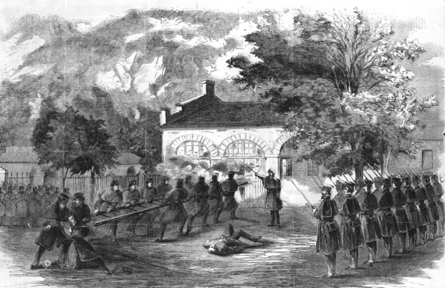 U.S. Marines storm Harpers Ferry's arsenal