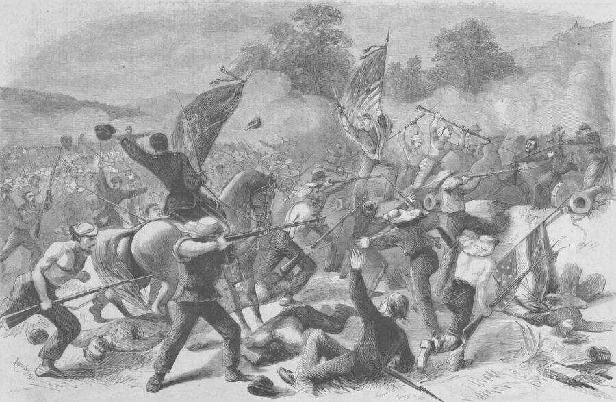 Harper's Weekly published its own rendition of the 69th New York's advance within a few week's of battle's end. (Harper's Weekly)