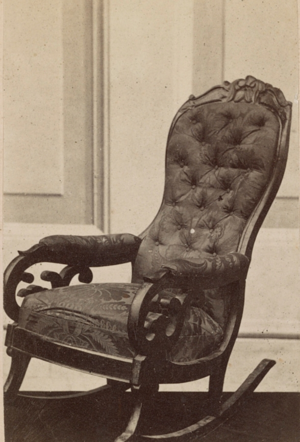 The chair in which Lincoln watched the play—and was assassinated.