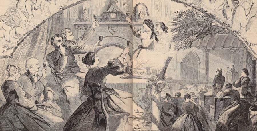 More scenes from New Year's Eve 1860. (Harper's Weekly)