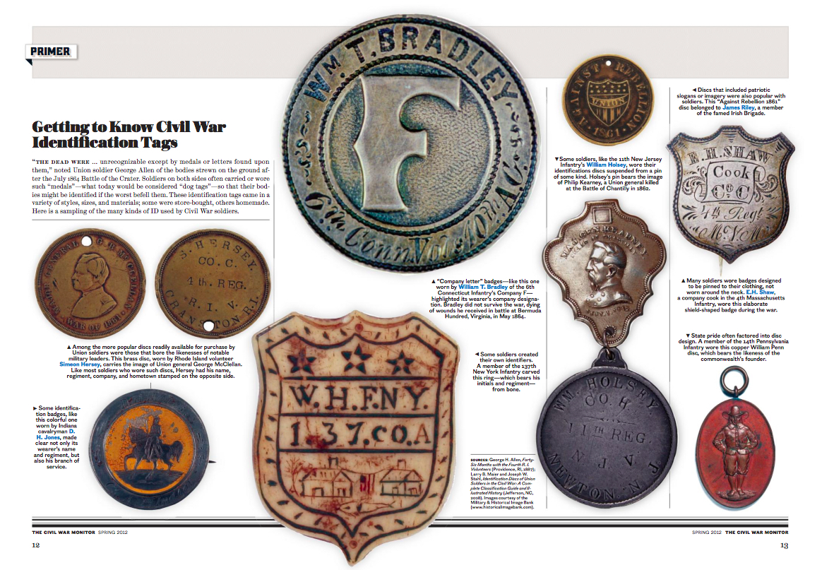 Civil War identification tags