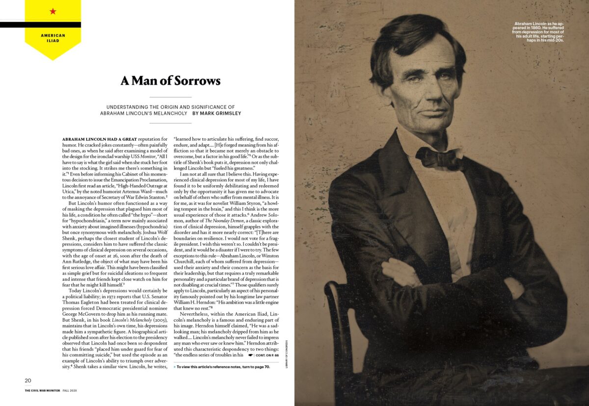 Abraham Lincoln's melancholy