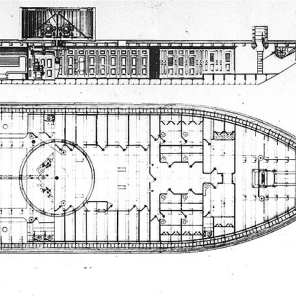 Blueprints for the ironclad vessel USS Monitor