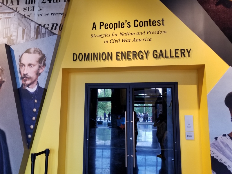A collage of colorized images adorns the entrance to the main museum gallery—key figures you would recognize like Abraham Lincoln and Jefferson Davis and those who may be unfamiliar. These help transport you to the 1860s and connect you to the people who lived through the Civil War, making them seem all the more real.  