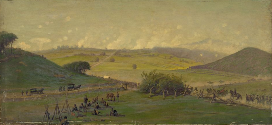 A general view of Union lines on the morning of July 3, the battle's final day.