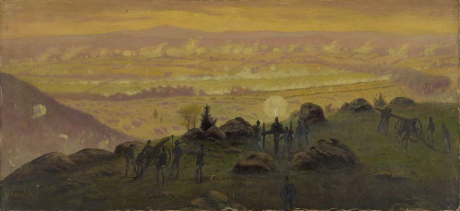 A view from the summit of Little Round Top at 7:30 p.m. on July 3, 1863.