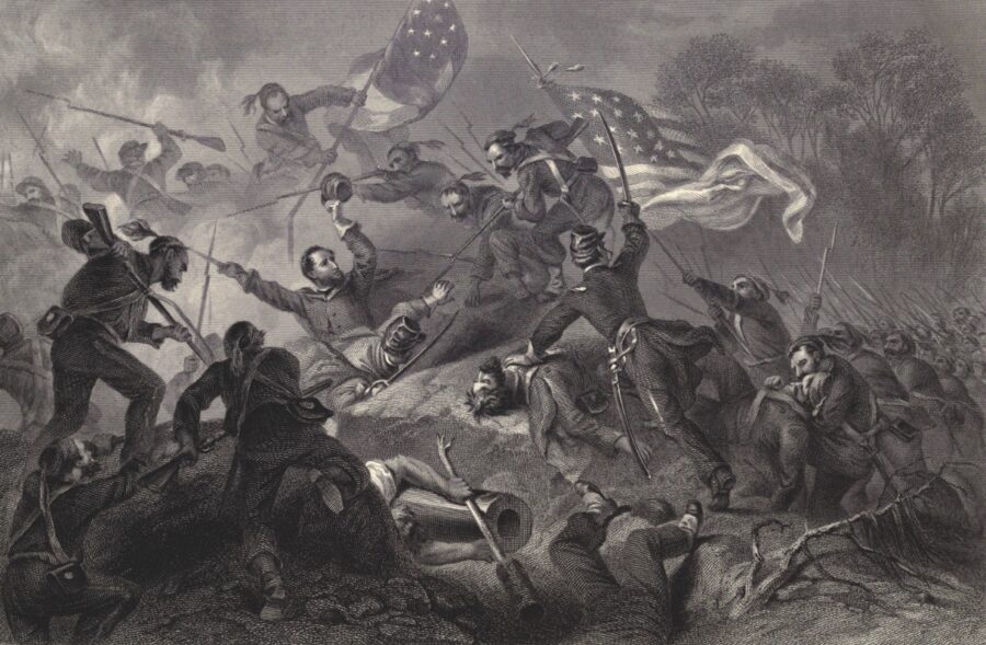 Capture of Roanoke Island, Charge of Zouaves
