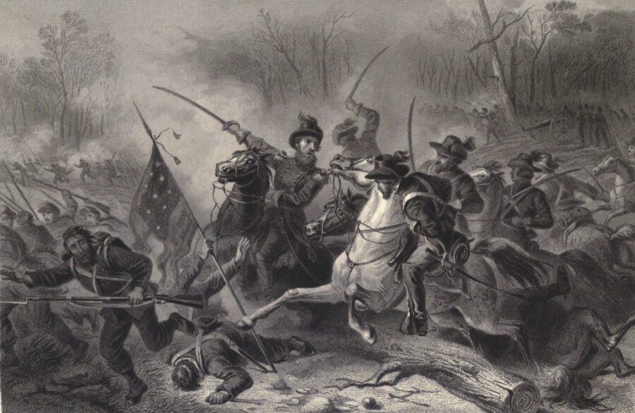 Battle of Shiloh, Tenn. Charge of Gen. Grant