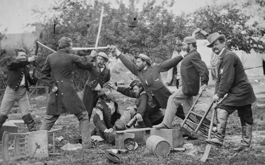 Falmouth, Virginia. A muss at headquarters, Army of the Potomac
