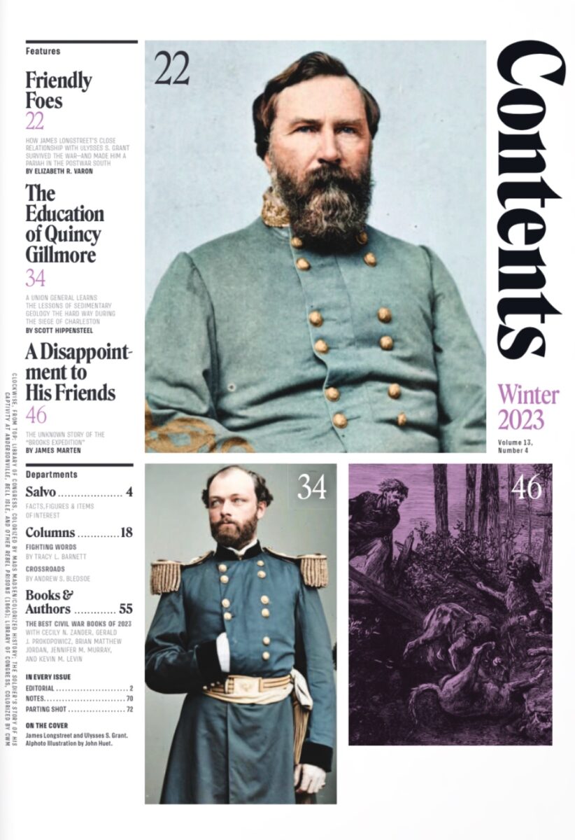 Winter 2023 issue of The Civil War Monitor Table of Contents