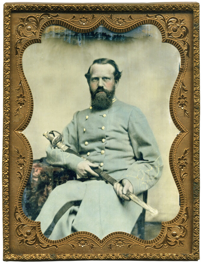 Framed portrait of James Francis "Frank" Crocker.