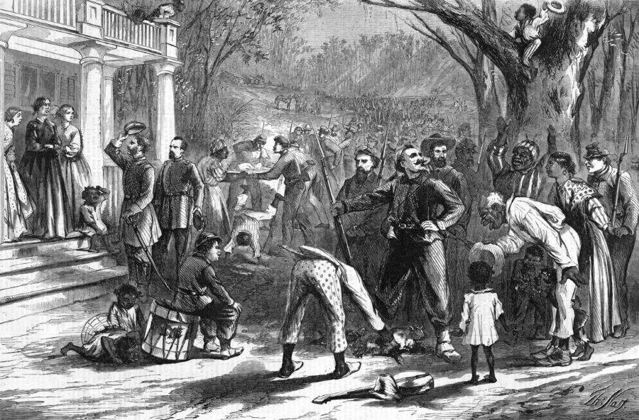 Arrival of a Federal Column at a Planter’s House in Dixie