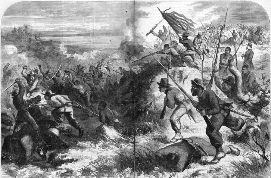 A Negro Regiment in Action