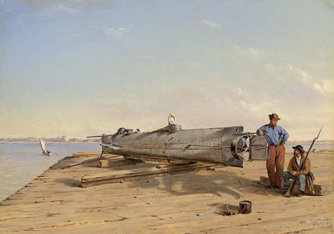 Conrad Wise Chapman's depiction of the Confederate submarine Hunley