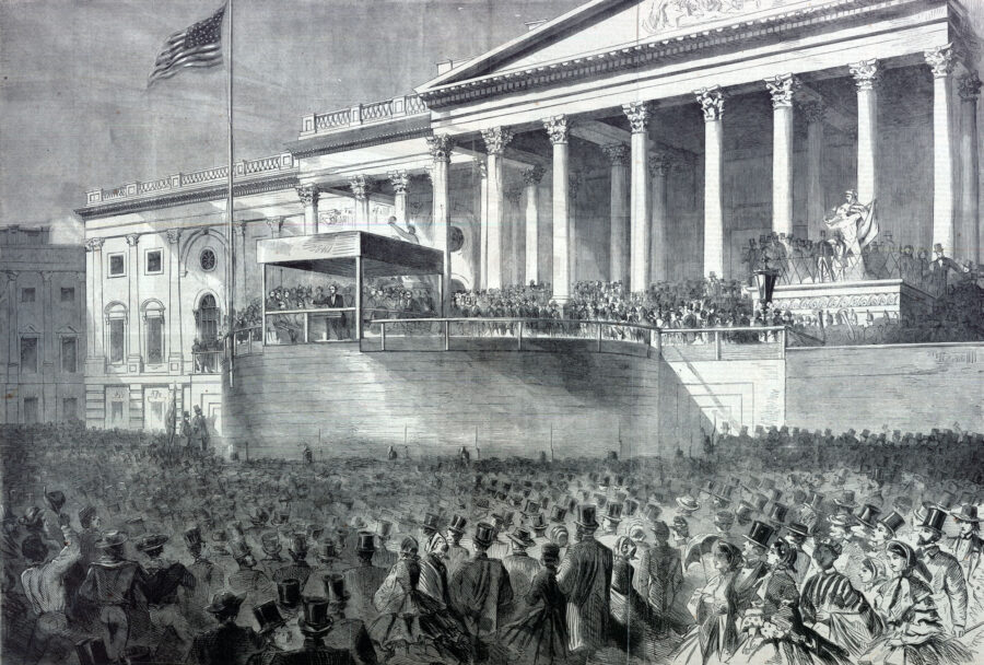 Abraham Lincoln’s first inaugural address illustration.