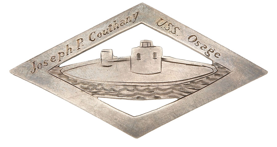 Joseph Pitty Couthouy identification badge.