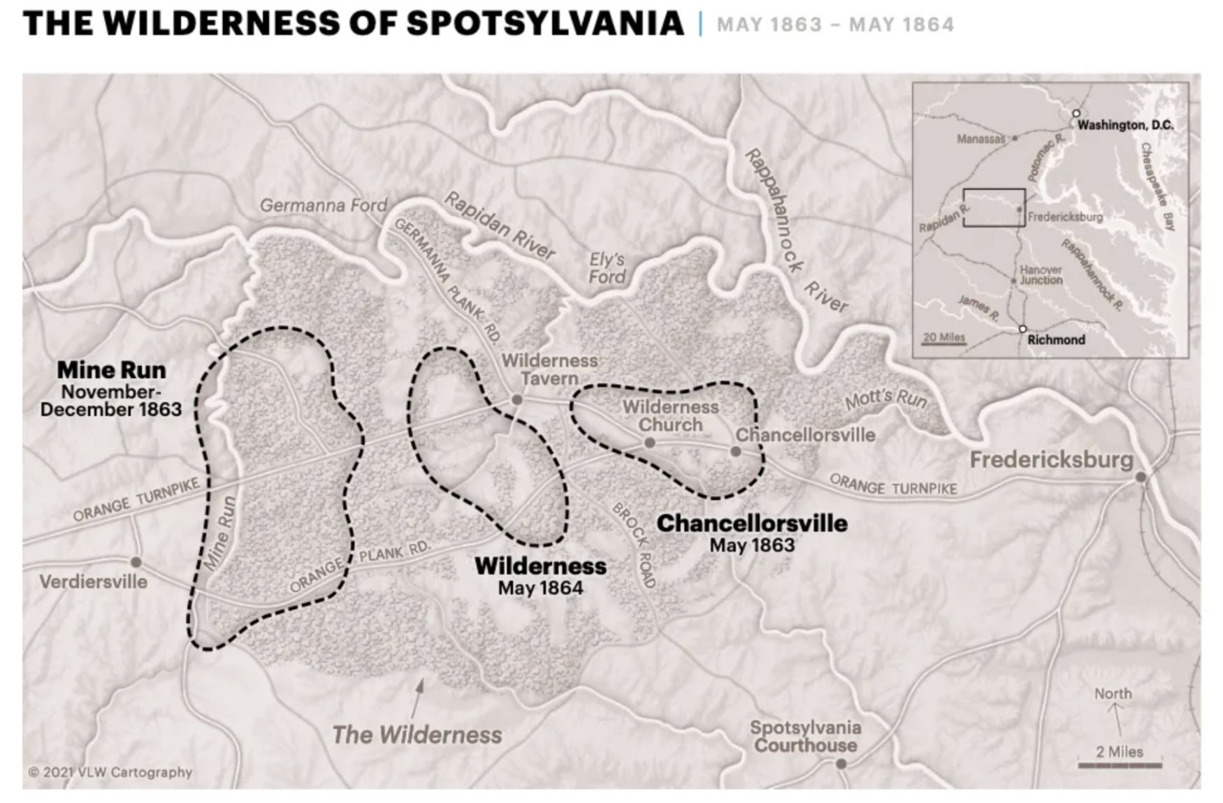 Wilderness of Spotsylvania map.
