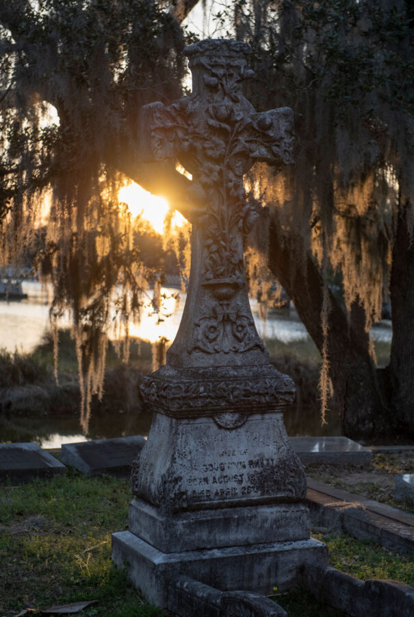 Grave marker at Magnolia Cemetery.