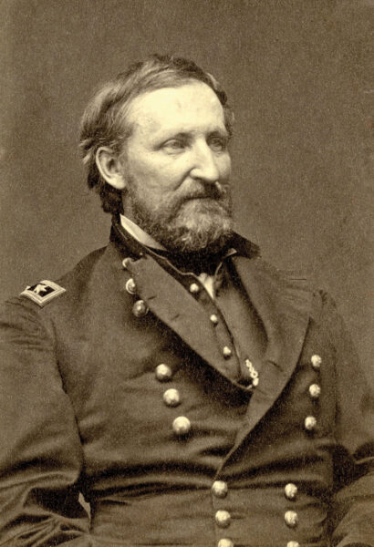 Portrait photograph of Major General William Starke Rosecrans in Union uniform
