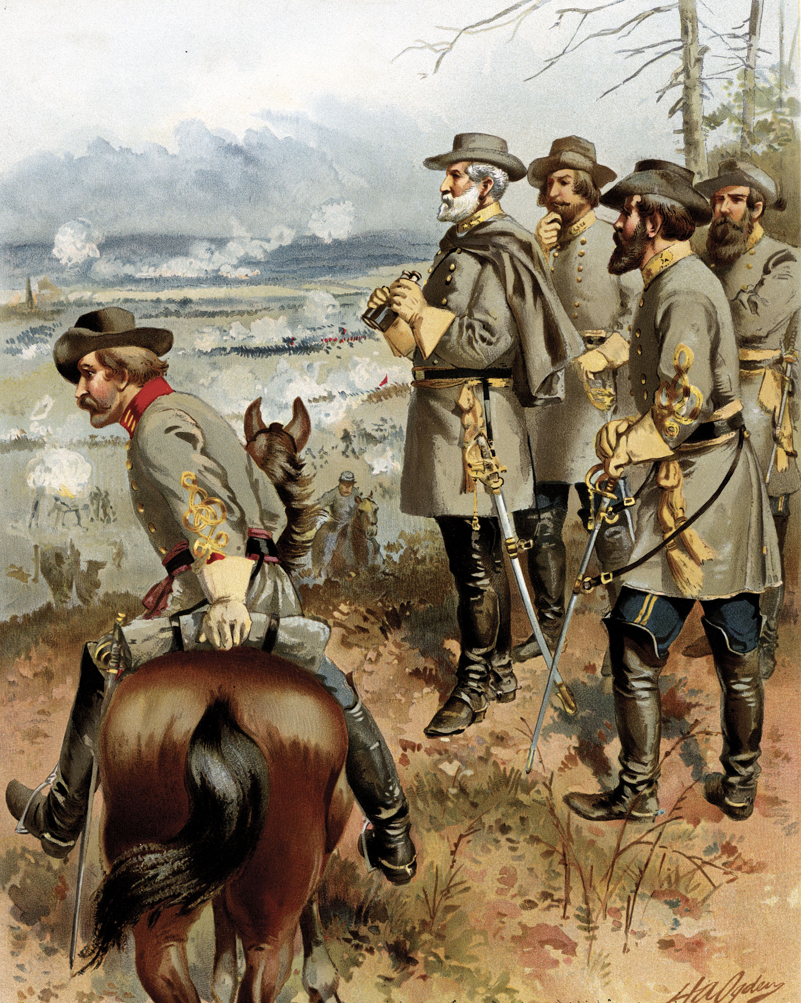 Robert E. Lee and officers