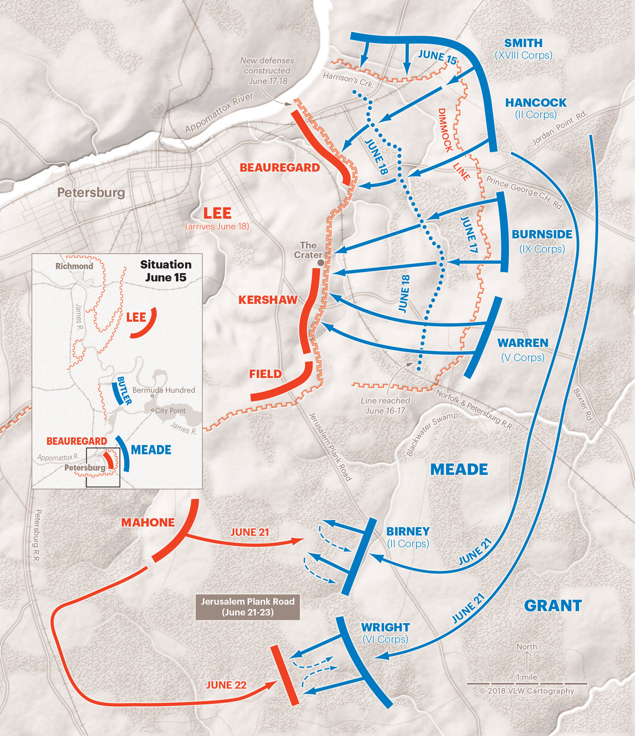 The Struggle for Petersburg map.
