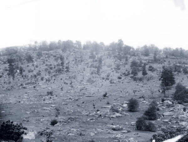 Little Round Top, as it appeared shortly after the Battle of Gettysburg.
